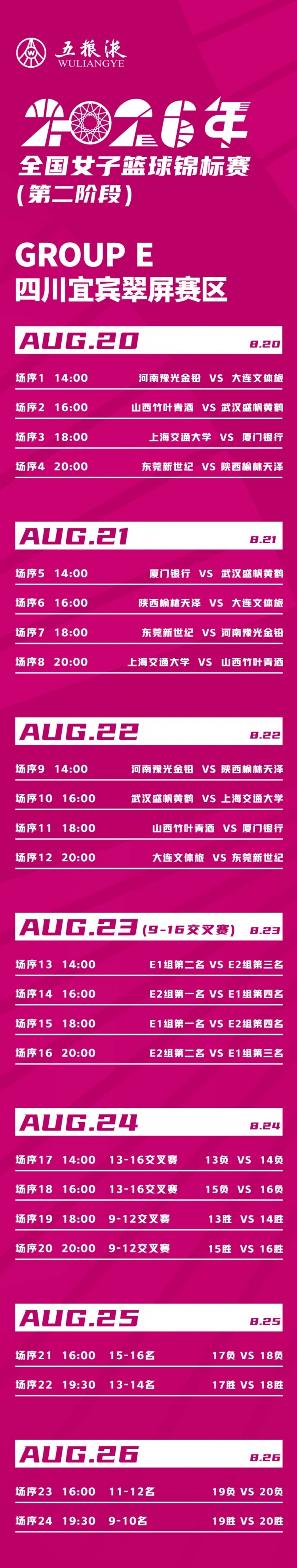 厦门银行女篮落位E组 第二阶段排位赛8月20日开战 厦门银行女篮落位E组 第二阶段排位赛8月20日开战