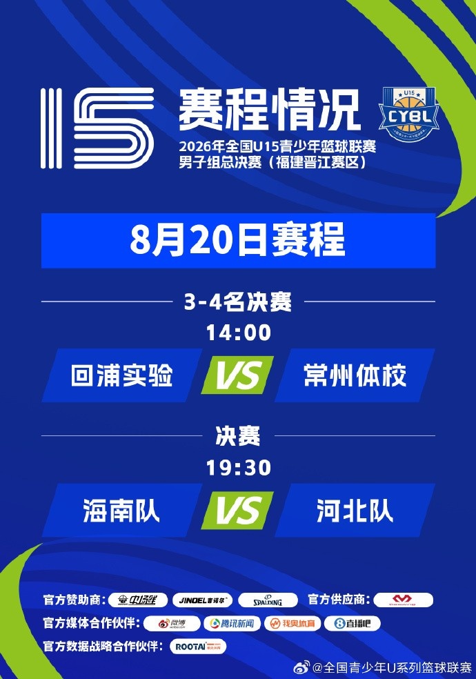 2026全国U15总决赛赛程公布 海南河北争冠