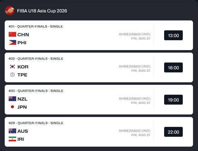 U18亚洲杯八强战打响 中国国青13时冲击四强 U18亚洲杯八强战打响 中国国青13时冲击四强