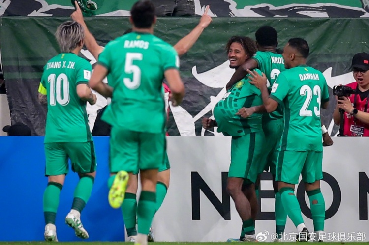 北京国安3-1战胜浦项铁人，取得亚冠开门红
